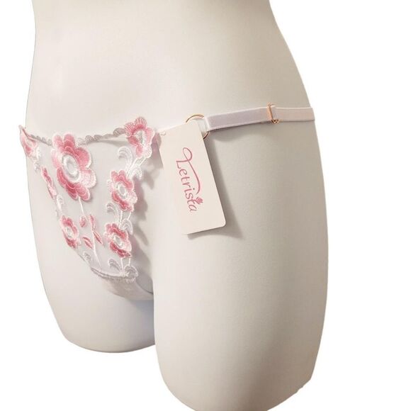 2/$20 Brand new pink flower lace T-backs underwear panties - Picture 2 of 4